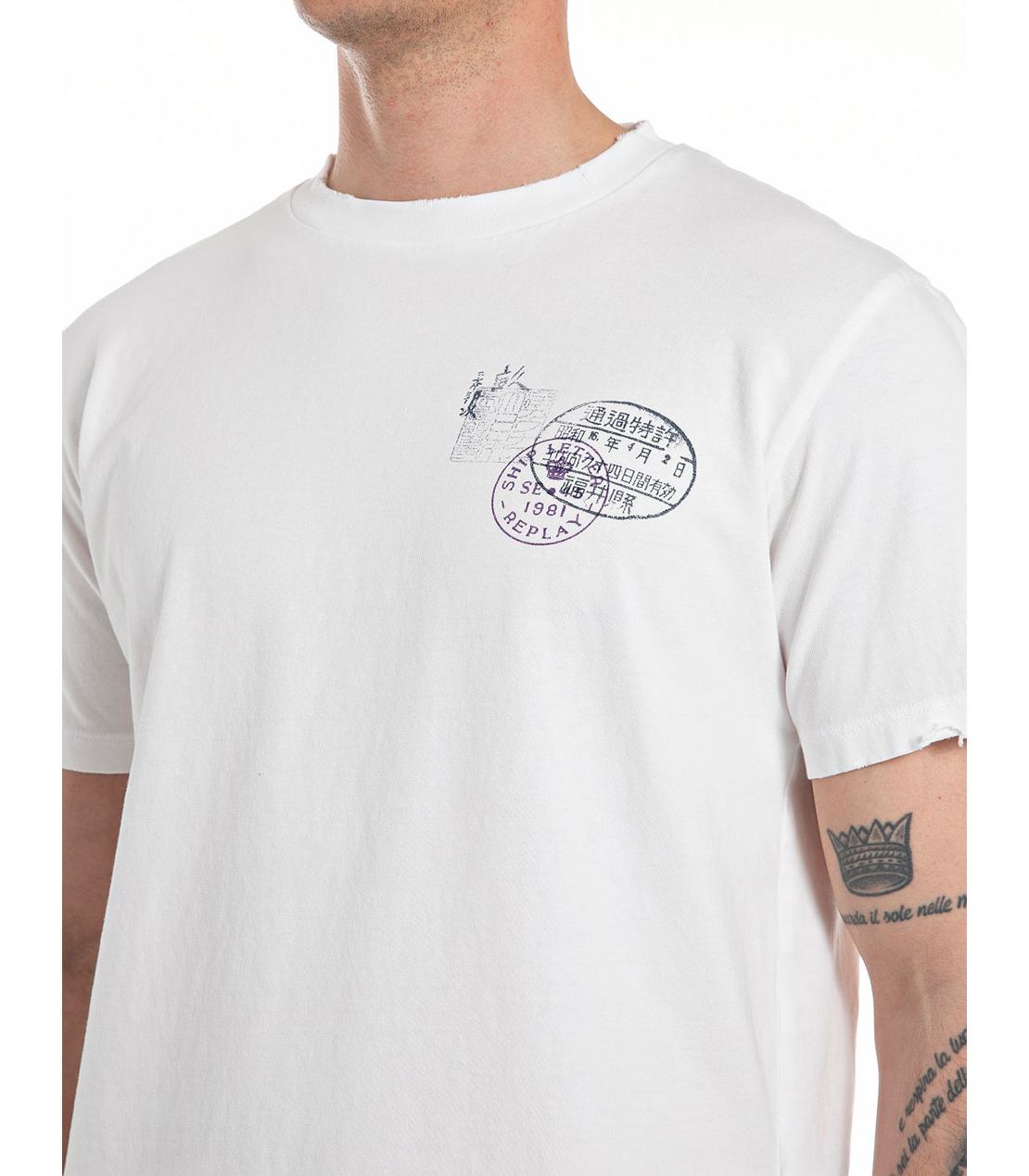 ヘビーコットンジャージーオリエンタルプリントTシャツ 詳細画像 ホワイト 3